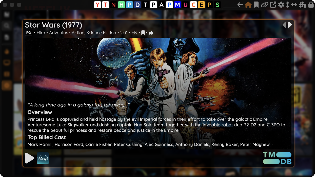 Media detail view — See title detail for search results and local media and where to stream